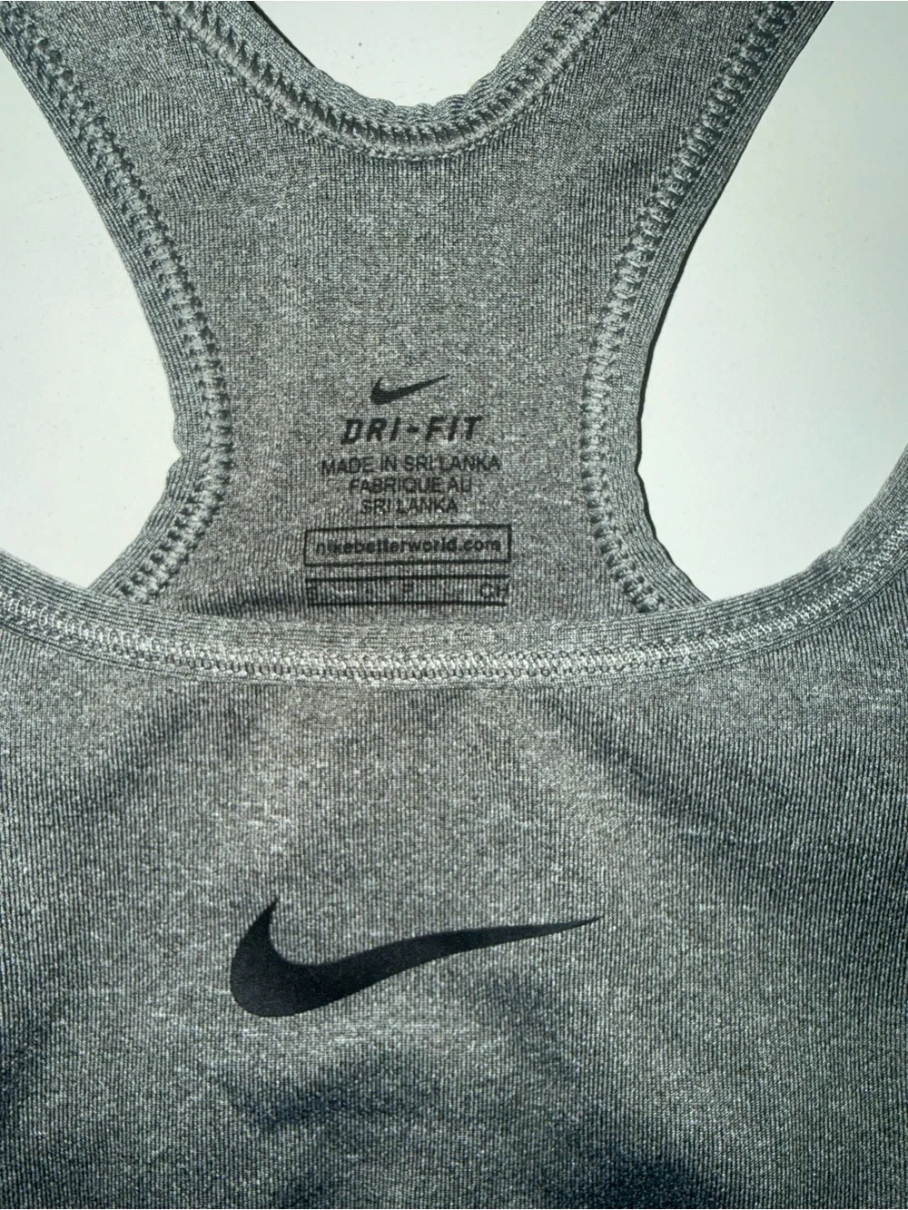 (2 pack) Nike Dri-FIT Black & Gray Racerback Sports Bra Bundle (Size S Petite)